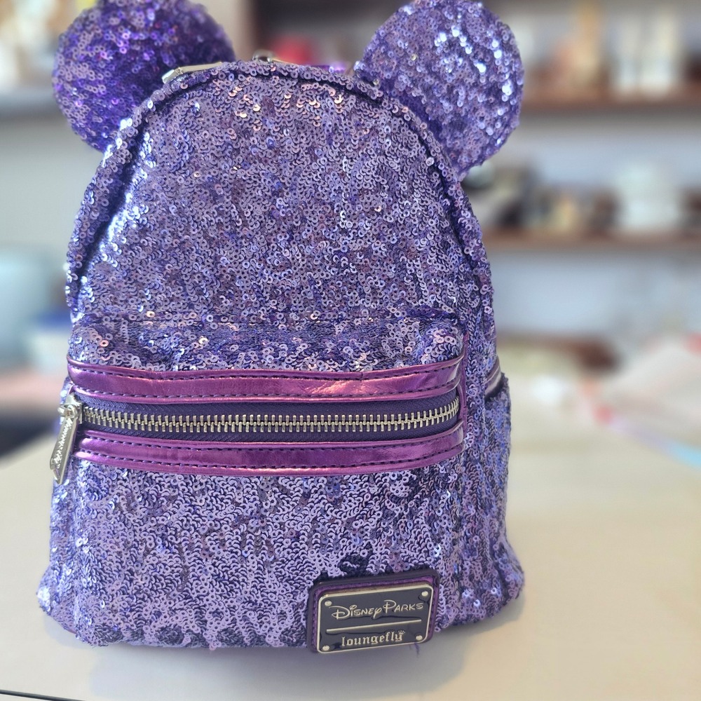 Loungelfy purple potion retired sequin backpack‎ mini